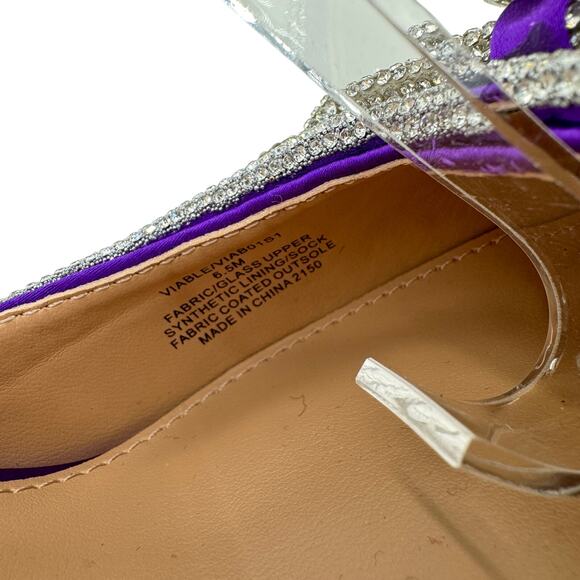 Steve Madden Heels Viable Pump‎ High Heels Women's Size 6.5 Jeweled Rhinestone - Picture 8 of 11